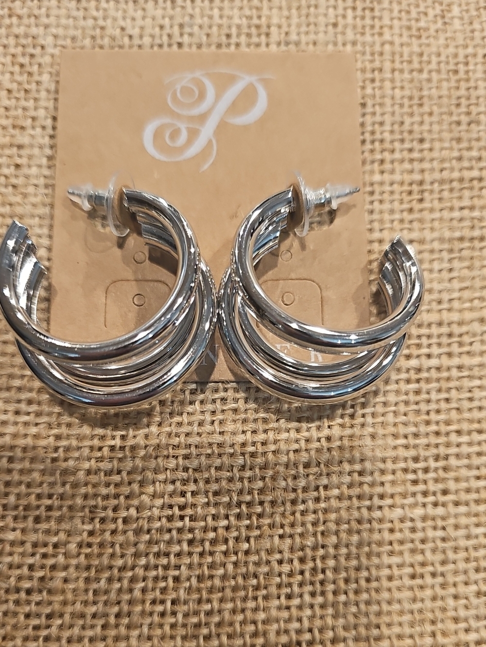 New Plunder Triple Hoop Earrings